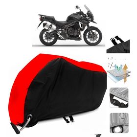 Triumph Tiger 1200 XRX Siyah Arka Çanta Uyumsuz Ultra Kalın Su Geçirmez Motor Brandası