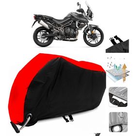 Triumph Tiger 800 XRT Siyah Arka Çanta Uyumsuz Ultra Kalın Su Geçirmez Motor Brandası