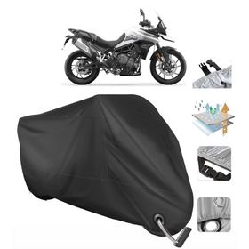 Triumph Tiger 900 GT Siyah Arka Çanta Uyumsuz Ultra Kalın Su Geçirmez Motor Brandası