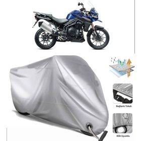 Triumph Tiger Explorer 1200 Siyah Arka Çanta Uyumsuz Ultra Kalın Su Geçirmez Motor Brandası