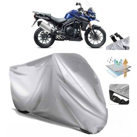 Triumph Tiger Explorer 1200 Siyah Arka Çanta Uyumsuz Ultra Kalın Su Geçirmez Motor Brandası