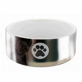 Trixie 0,8 lt 15 cm Gümüş Rengi Köpek Seramik Mama Su Kabı