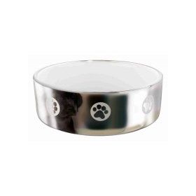 Trixie 19 cm 1500 ml Köpekler için Pati Desenli Seramik Mama ve Su Kabı