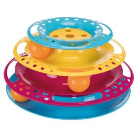 Trixie 25x13 cm Plastik 3 Katlı ve Toplu Kedi Oyuncağı