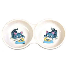 Trixie 4014 2x0.15 lt Porselen Kedi Mama Su Kabı