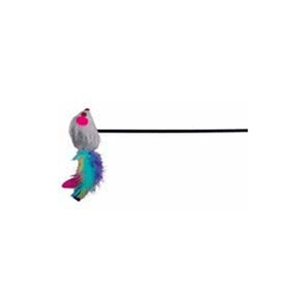 Trixie 50 cm Peluş Fareli Kedi Oltası Oyuncağı
