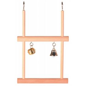 Trixie 5822 12x20 cm Kuş Zilli Ahşap Çift Tünek