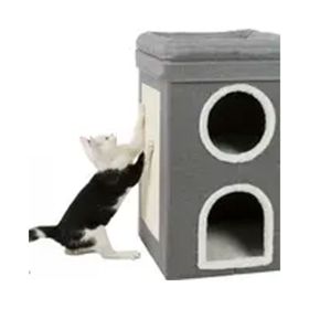 Trixie 64 cm Gri Kedi Tırmalama Ve Oyun Evi