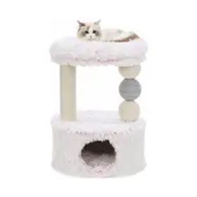 Trixie 73 cm Beyaz Pembe Kedi Tırmalama Ve Yatağı
