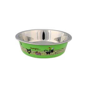 Trixie Desenli Paslanmaz Çelik 230 ml Kedi Mama Su Kabı