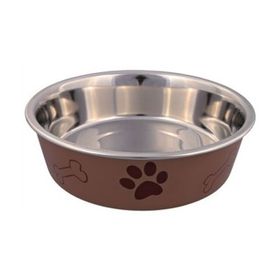 Trixie Paslanmaz Çelik 1700 ml 21 cm Kahverengi Köpek Mama ve Su Kabı