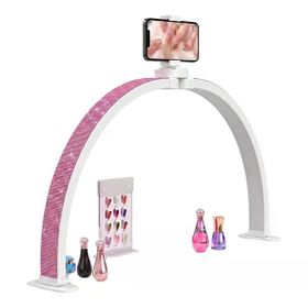 Trled F-700A 70 cm Pembe Elmas Taşlı Beyaz Katlanabilir Masaüstü Manikür Ve Protez Tırnak Lambası