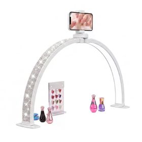 Trled F-700A 70 cm Pembe Elmas Taşlı Beyaz Katlanabilir Masaüstü Manikür Ve Protez Tırnak Lambası