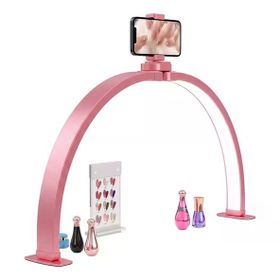 Trled F-700A 70 cm Pembe Elmas Taşlı Beyaz Katlanabilir Masaüstü Manikür Ve Protez Tırnak Lambası
