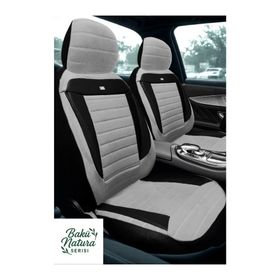 Trobus Renault Megane 2 Hatchback Sedan HB 2004-2008 Uyu Tegin Natura Serisi Raşel Gri Siyah Koltuk Kılıfı