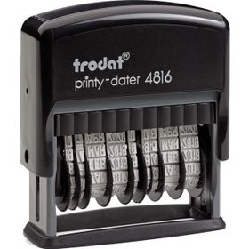 Trodat 4816 Mavi Keçe Türkçe Çift Tarih Damgası