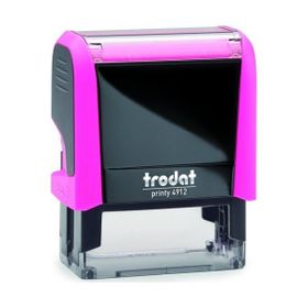 Trodat 4913 Neon Pembe Gövde Mavi Keçe Kaşe