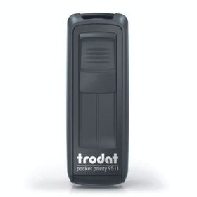 Trodat 9511 P4 38x14 mm Gümüş Siyah Keçe Cep Kaşesi