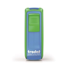 Trodat 9511 P4 Yeşil-Mavi 38x14 mm Cep Kaşesi