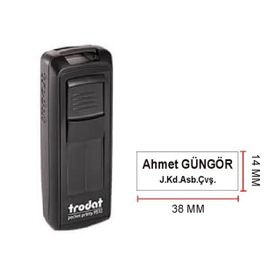 Trodat 9511 P4 Yeşil-Mavi 38x14 mm Cep Kaşesi