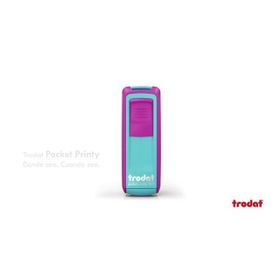 Trodat 9511Pembe Mavi P4 38x14 mm Keçe Cep Kaşesi