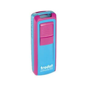 Trodat 9511Pembe Mavi P4 38x14 mm Keçe Cep Kaşesi
