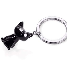Troika Kr1622Bk Kara Kedi Temalı Anahtarlık