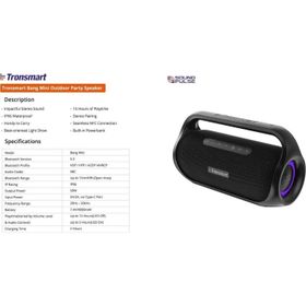 Tronsmart Bang Mini 50 W 5.3 Taşınabilir Parti Bluetooth Hoparlör