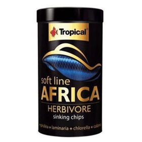 Tropical 100 ml 52 gr Softline Africa Herbivore Chips Afrika Balıkları İçin Batan Yumuşak Taneli Cips Balık Yemi