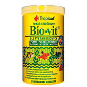 Tropical 1000 ml 200 gr Bio-Vit Bitkisel İçerikli Pul Balık Yemi