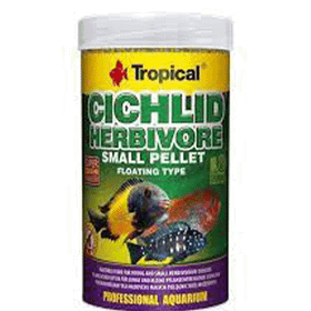 Tropical 1000 ml 360 gr Cichlid Herbivore Pellet Otobur Cichlid İçin Balık Yemi