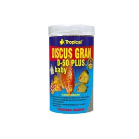 Tropical 130 gr 250 ml Discus Gran D-50 Plus Baby Yavru Discus Balıkları için Renklendirici Granül Balık Yemi