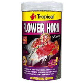 Tropical 250 ml 95 gr Flower Horn Young Pellet Genç Flower Horn Balıkları İçin Renklendirici Balık Yemi