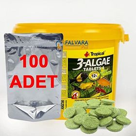 Tropical 3 Algae Tablets A 100 Adet Kovadan Bölme Balık Yemi