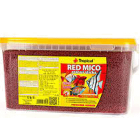 Tropical 5 lt 1.7 kg Red Mico Colour Sticks Kan Kurdu İçerikli Ekstrüde Balık Yemi