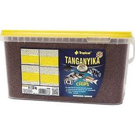 Tropical 5 lt 2.6 kg Cichlid Chips Cichlid Balıkları İçin Renklendirici Cips Balık Yemi