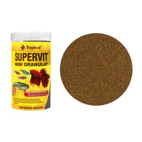 Tropical 65 gr 100 ml Süpervit Mini Granulat Küçük Akvaryum Balıkları için Granül Balık Yemi