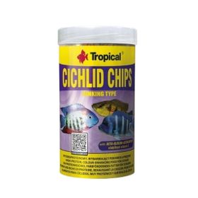 Tropical Cichlid Chips Cichlid Balıkları İçin 520 gr 1000 ml Renklendirici Cips Balık Yemi