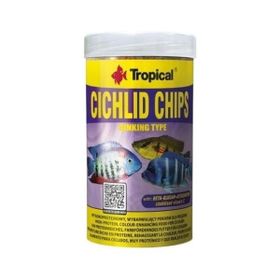 Tropical Cichlid Chips Cichlid Balıkları İçin 520 gr 1000 ml Renklendirici Cips Balık Yemi