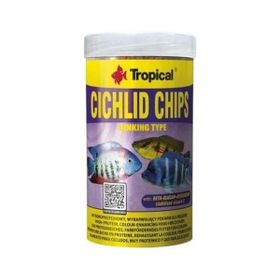 Tropical Cichlid Chips Cichlid Balıkları İçin 520 gr 1000 ml Renklendirici Cips Balık Yemi