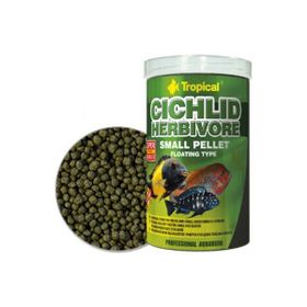 Tropical Cichlid Herbivore Small Pellet 1000 ml 360 gr Cichlid Balıkları İçin Balık Yemi