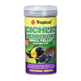 Tropical Cichlid Herbivore Small Pellet 1000 ml 360 gr Cichlid Balıkları İçin Balık Yemi