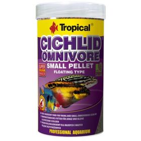 Tropical Cichlid Omnivore Small Pellet 250 ml 90 gr Cichlid Balıkları İçin Balık Yemi