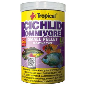 Tropical Cichlid Omnivore Small Pellet 250 ml 90 gr Cichlid Balıkları İçin Balık Yemi