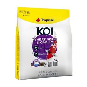 Tropical Koi Wheat Germ Garlic 5 lt 1.5 kg Small Koi ve Japon Balıkları için Pellet Balık Yemi