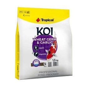 Tropical Koi Wheat Germ Garlic 5 lt 1.5 kg Small Koi ve Japon Balıkları için Pellet Balık Yemi
