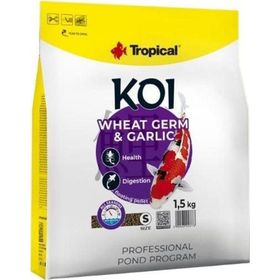 Tropical Koi Wheat Germ Garlic 5 lt 1.5 kg Small Koi ve Japon Balıkları için Pellet Balık Yemi