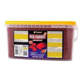 Tropical Red Parrot Granulat 3 lt 1.2 kg Kırmızı Papağan Balıkları İçin Granül Balık Yemi