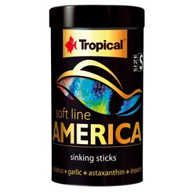 Tropical Softline America Kuzey ve Güney Amerika Balıkları için Yumuşak Taneli Small 250 ml 140 gr Balık Yemi