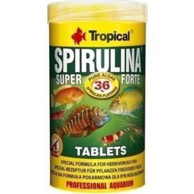 Tropical Spirulina 50 ml 36 gr Süper Forte Tablet Yoğun Spirulina İçerikli Tablet Balık Yemi
